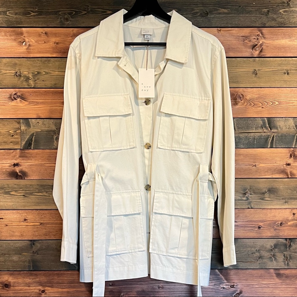 Cream White Utility Jacket | A New Day